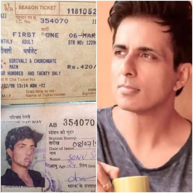 Sonu Sood’s Mumbai Local Train Pass Of Rs 420 Goes Viral !