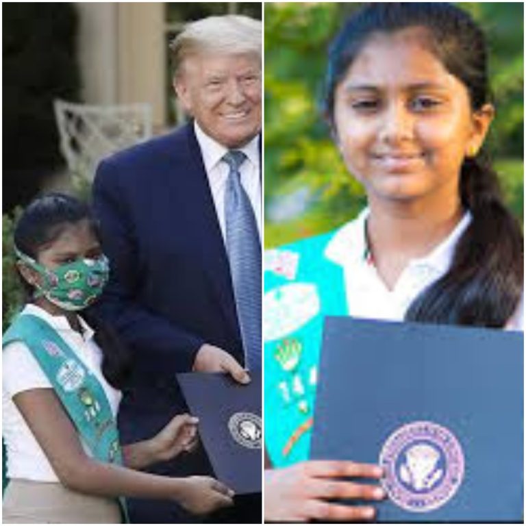 Trump Honours 10-Year-Old Indo-American Girl For Spreading Goodwill During Corona Crisis