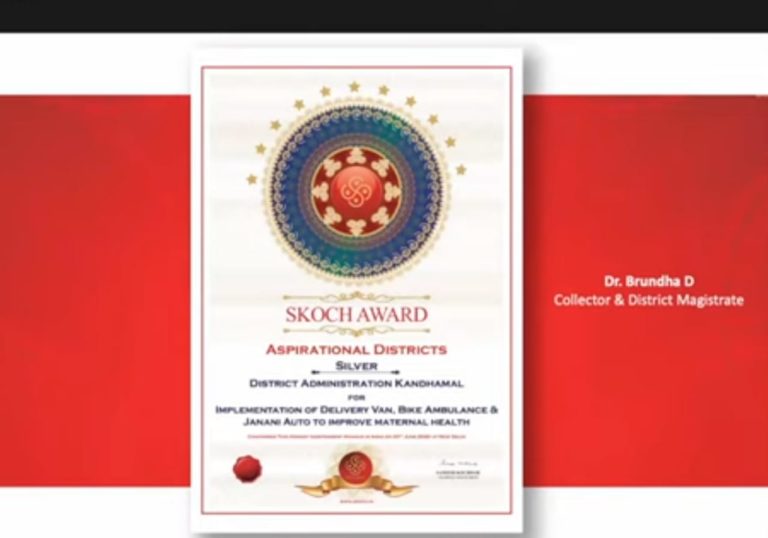 Kandhamal Bags National-Level SKOCH Award For Steps To Improve Maternal Health