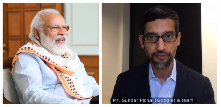 PM Modi Discusses Concerns Over Cyber Crimes With Google CEO Sundar Pichai