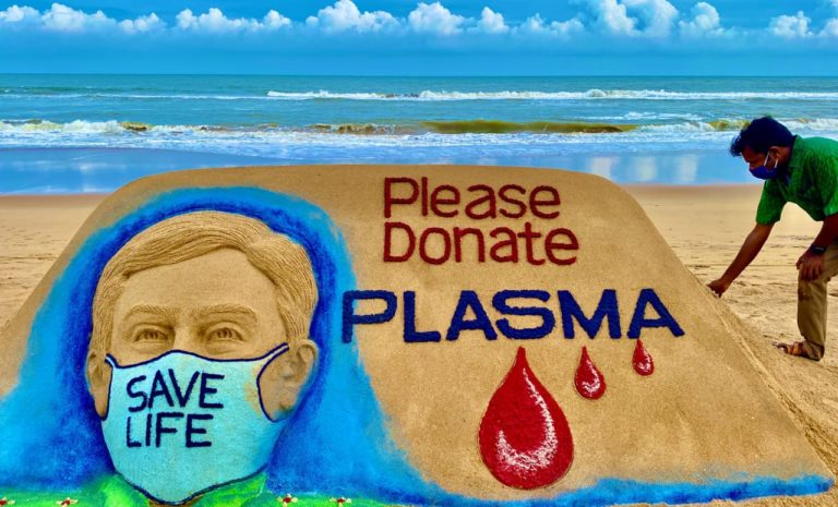 Odisha Sand Artist Sudarsan Pattnaik Urges People To Donate Plasma