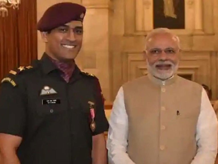 Dhoni and PM Modi