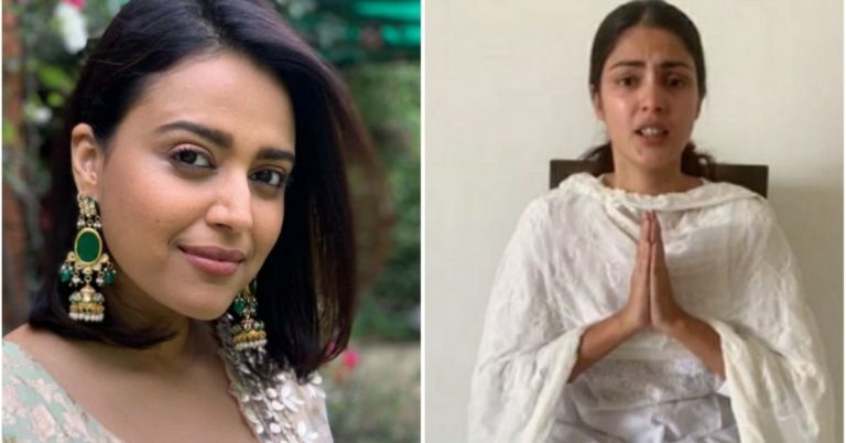 Rhea Chakraborty Is Being ‘Framed’ In Sushant Singh Rajput Case: Swara Bhasker