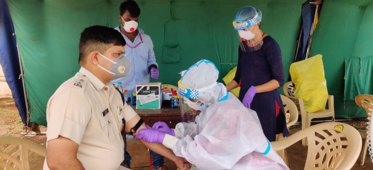 Serological Survey Camp For Cops In Odisha’s Berhampur