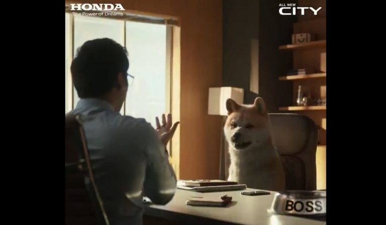 honda city akita dog ad