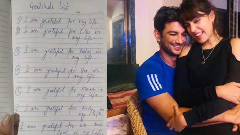 Rhea Chakraborty Releases Page From Sushant Singh Rajput’s Diary