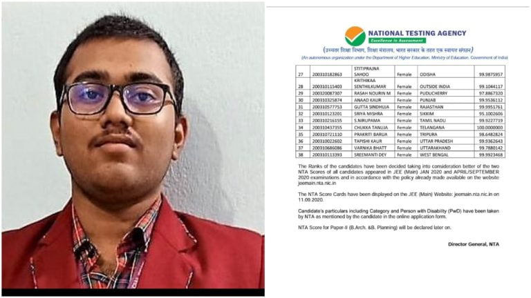 JEE (Main) 2020 Results: Stitiprajna Sahoo Top Scorer (Female), Sourabh Soumyakanta Das Odisha Topper Again!