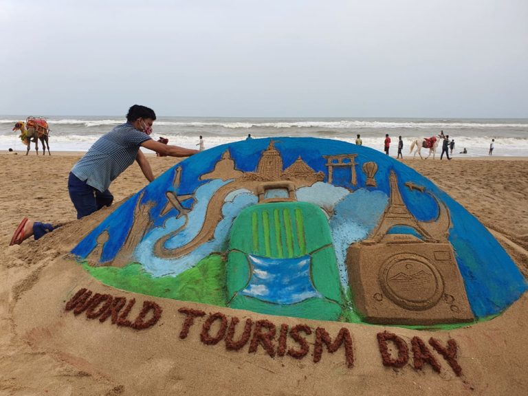 sand art in puri world tourism day