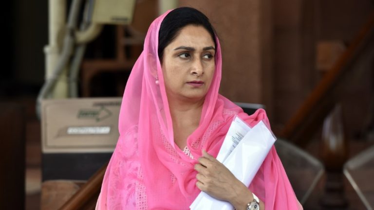 Union minister Harsimrat Kar Badal Quits