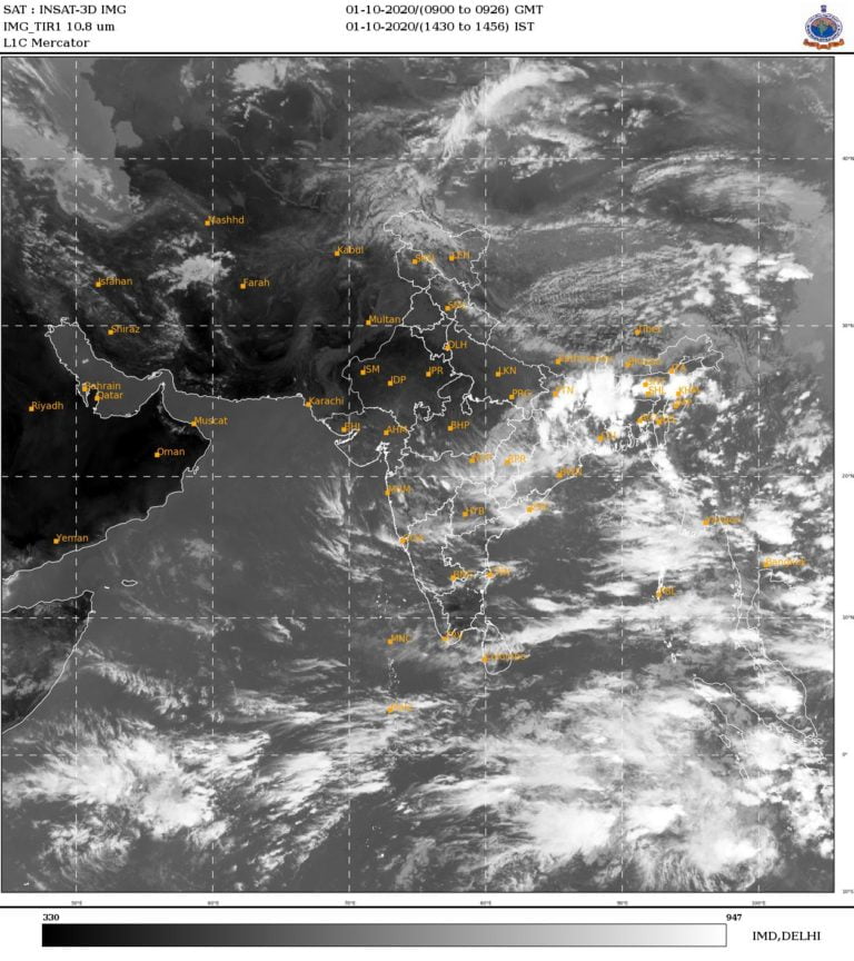 LOPRA Over West Central Bay, Heavy Rain To Lash Odisha Till Oct 6