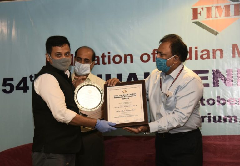 JSPL’s TRB Iron Ore Mines Of Odisha’s Sundargarh Bags FIMI Excellence Award