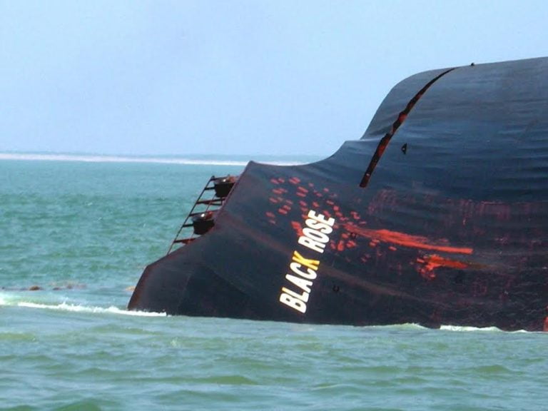 sunken vessel MV Black Rose