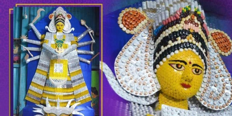 COVID-19 Impact: Assam Govt Employee Makes Durga Idol From Expired Medicines, Vials