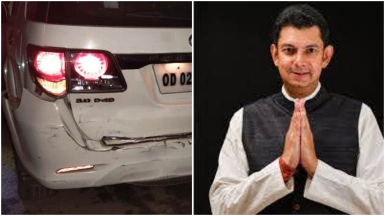 Close Shave For Odisha MP As Truck Rams Into Car