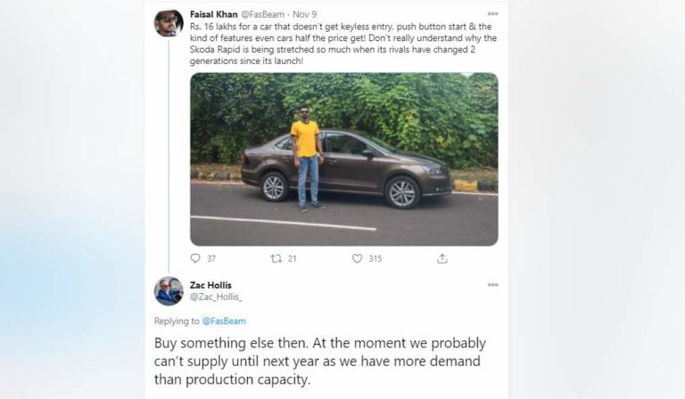 skoda rapid zac response