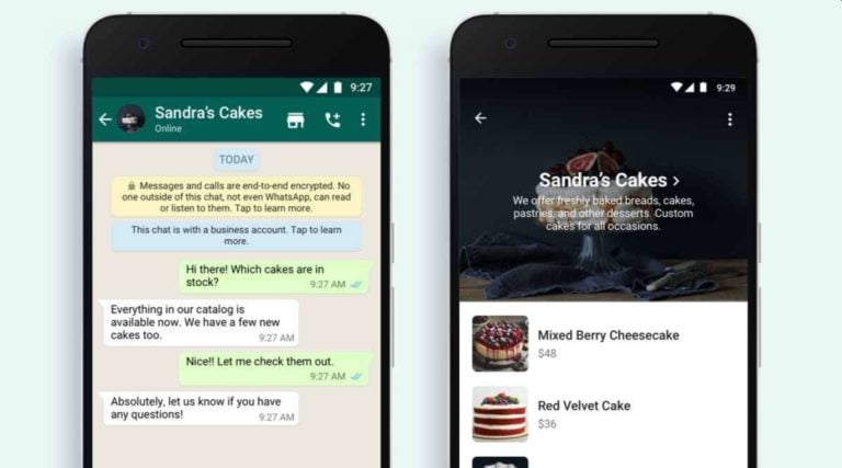 whatsapp shopping button