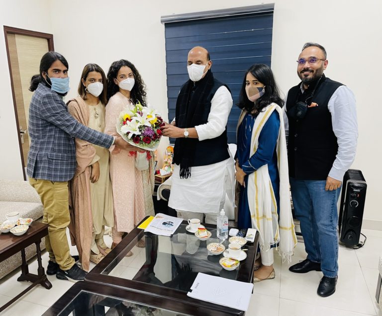 Kangana Ranaut Meets Defence Minister Rajnath Singh