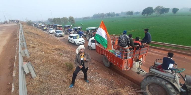Thousands Of Farmers Take Part In Tractor March