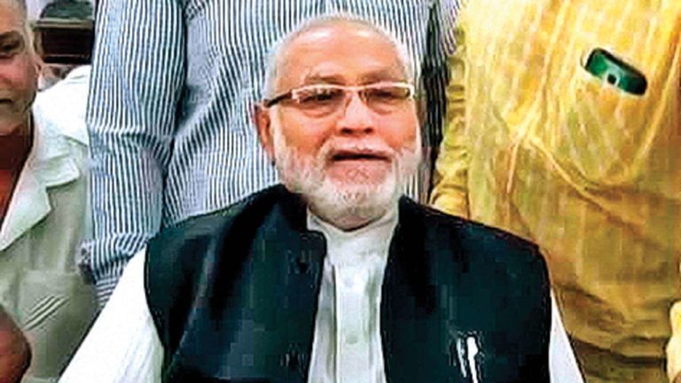 PM's brother Prahlad Modi dharna