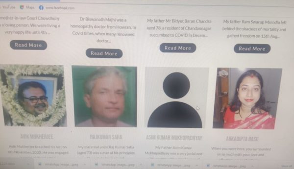 Online memorial for Covid victims