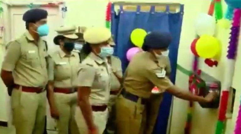 sanitary napkin machine police stations