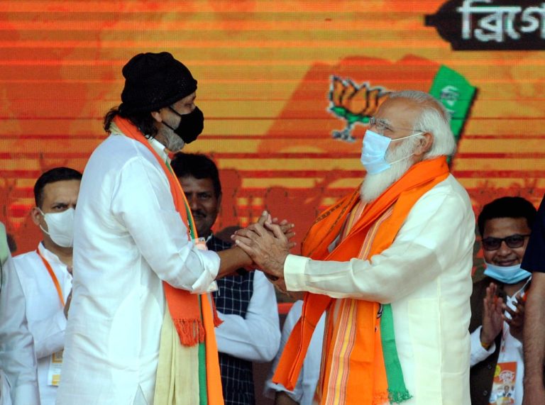 Mithun joins BJP Modi