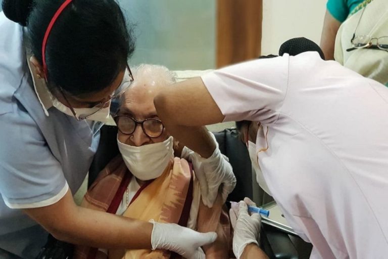 Oldest Indian woman vaccinated