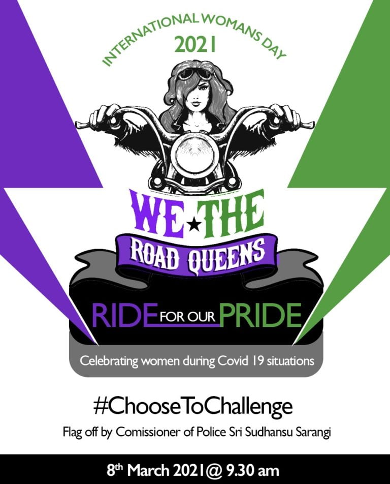 March 8 Bikers Rally In Bhubaneswar To Celebrate Women During COVID