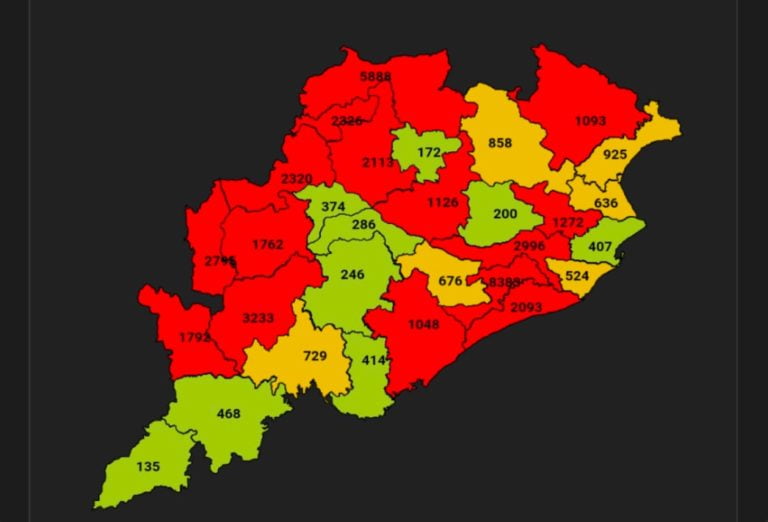 15 Odisha District Turn Red Amid Surge In COVID-19 Cases; Over 8K Active Cases In Khurda