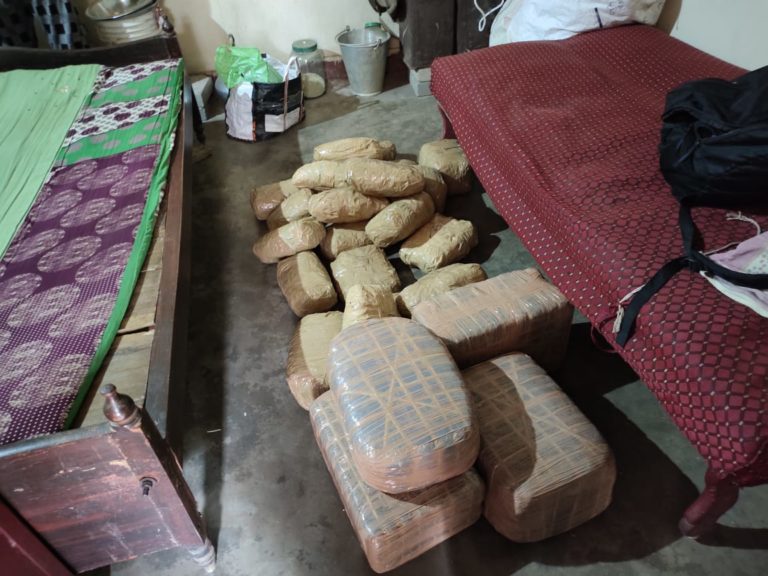 Raid On Ganja Godown Running From Rented House In Odisha Capital; 5 Arrested