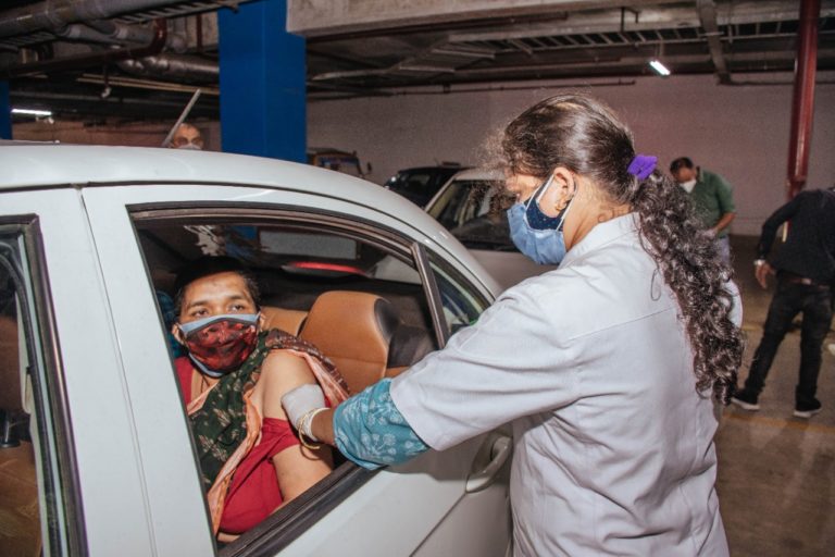 drive in vaccination at esplanade mall bhubaneswar