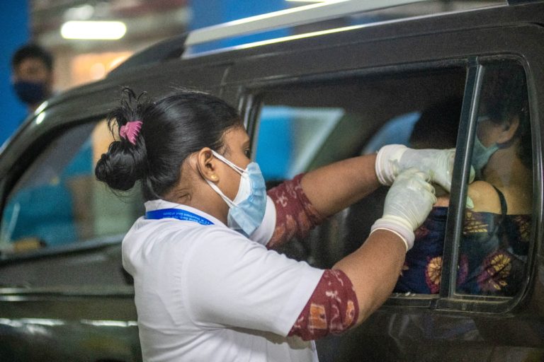 drive in vaccination at esplanade mall bhubaneswar