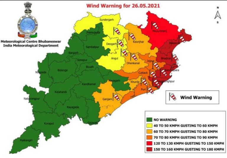 Cyclone Yaas: Know The Wind Speed Forecast For Different Odisha Districts On May 26