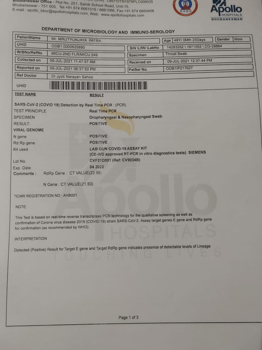 mrutyunjaya patra ecmo donate bhubaneswar