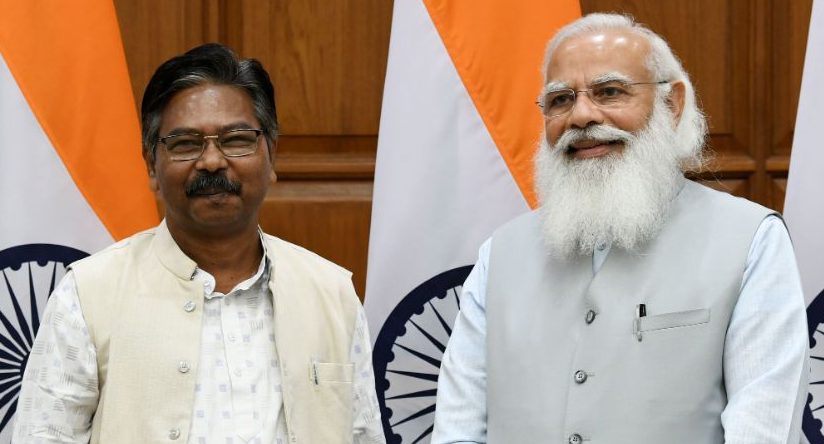 Bishweswar Tudu with narendra modi