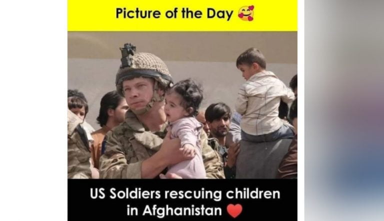 Fact Check: Was It An American Soldier Who Rescued A Baby From Kabul Airport?