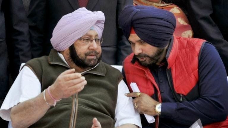 Amarinder singh and Navjyot sidhu