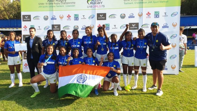 India junior rugby team silver medal