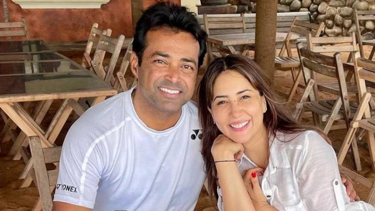 Kim Sharma Leander Paes