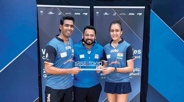Manika Batra, soumyadeep roy, sharath kamal
