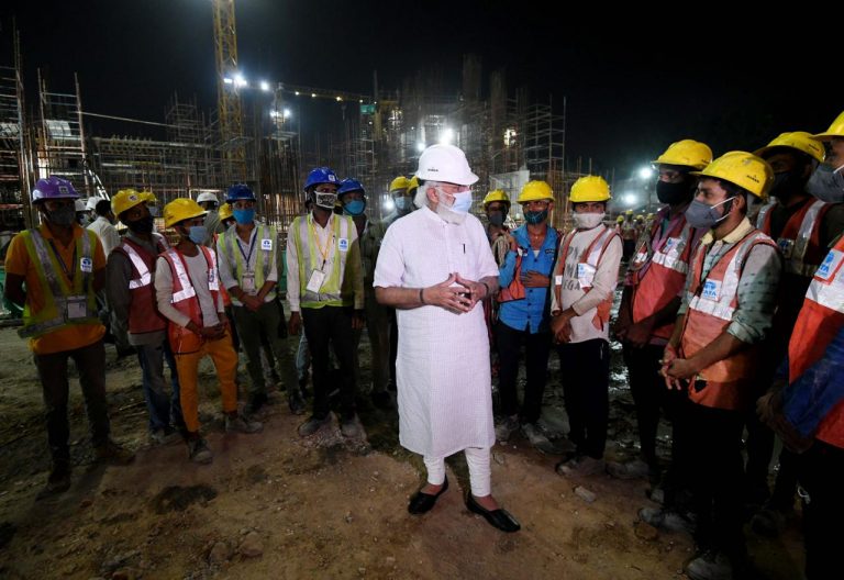 PM Modi Inspects New Parliament Building Construction Site