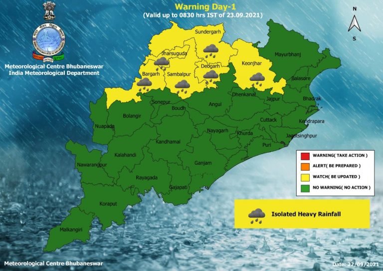 Rains To Lash These Odisha Dists In Next 24 Hours