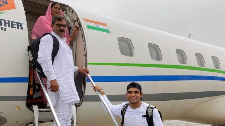 Olympian Neeraj Chopra Fulfills Another Dream! Takes His Parents On Their Maiden Flight!