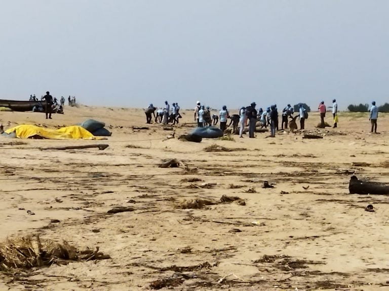 Rushikulya river mouth cleaning