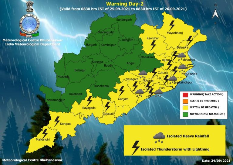 IMD Issues Thunderstorm, Rainfall Warning For These Odisha Districts For Next 5 Days
