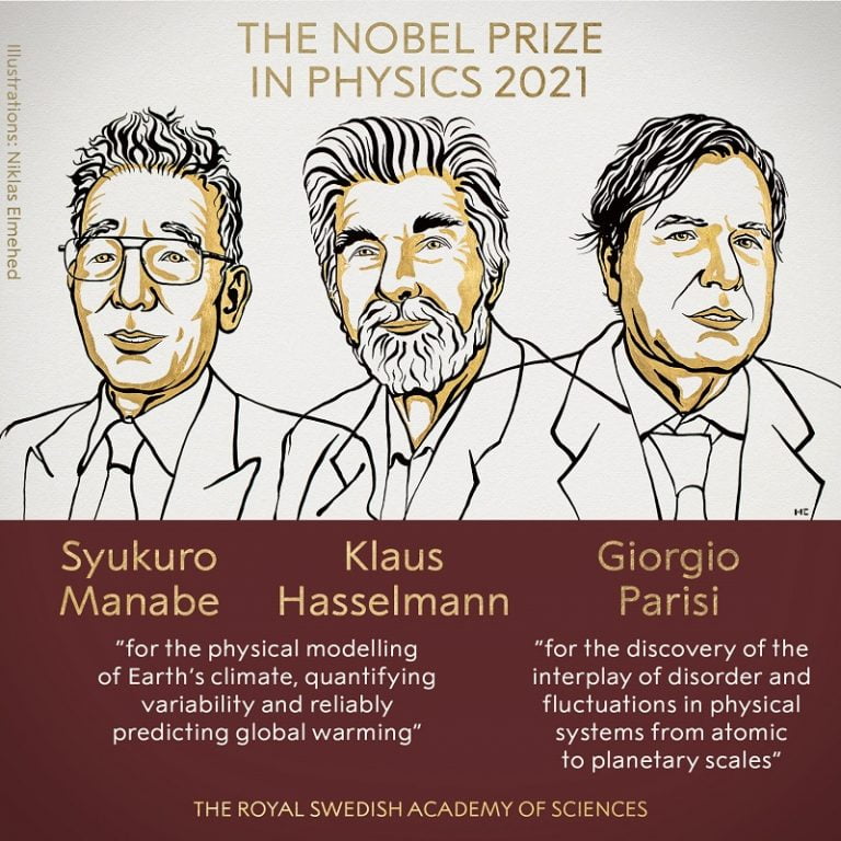 Three Scientists Win 2021 Nobel Prize In Physics
