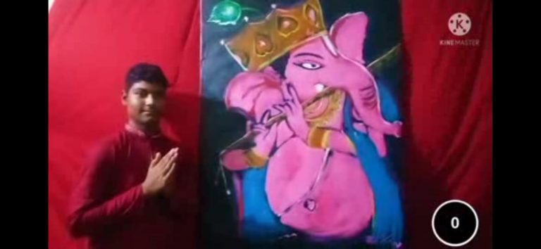 Odisha Boy Bags Place In India Book Of Records For Upside Down Speed Painting
