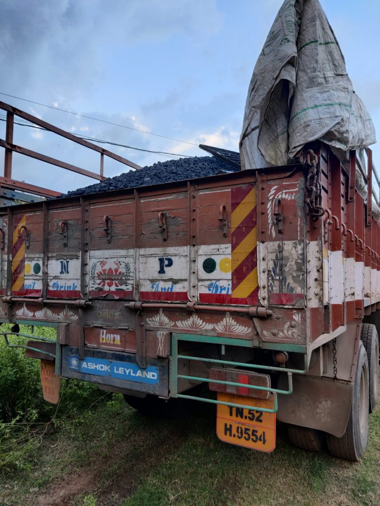 coal laden truck