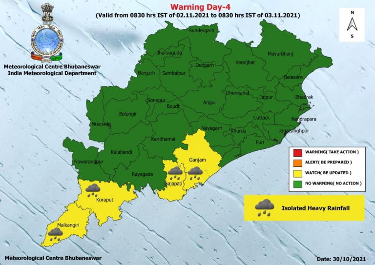 Rain Forecast For These Odisha Districts