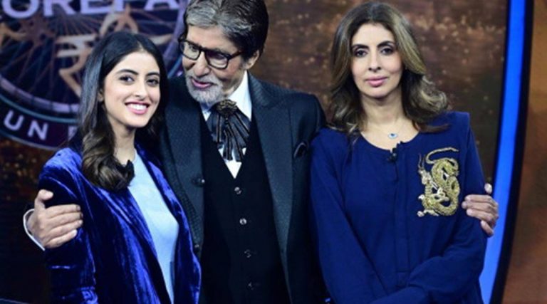 Big B, shweta, navya naveli KBC 1000 episodes